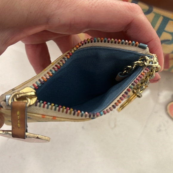 Dooney & Bourke purse and coin purse bundle with rainbow zipper - Picture 15 of 16